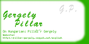 gergely pillar business card